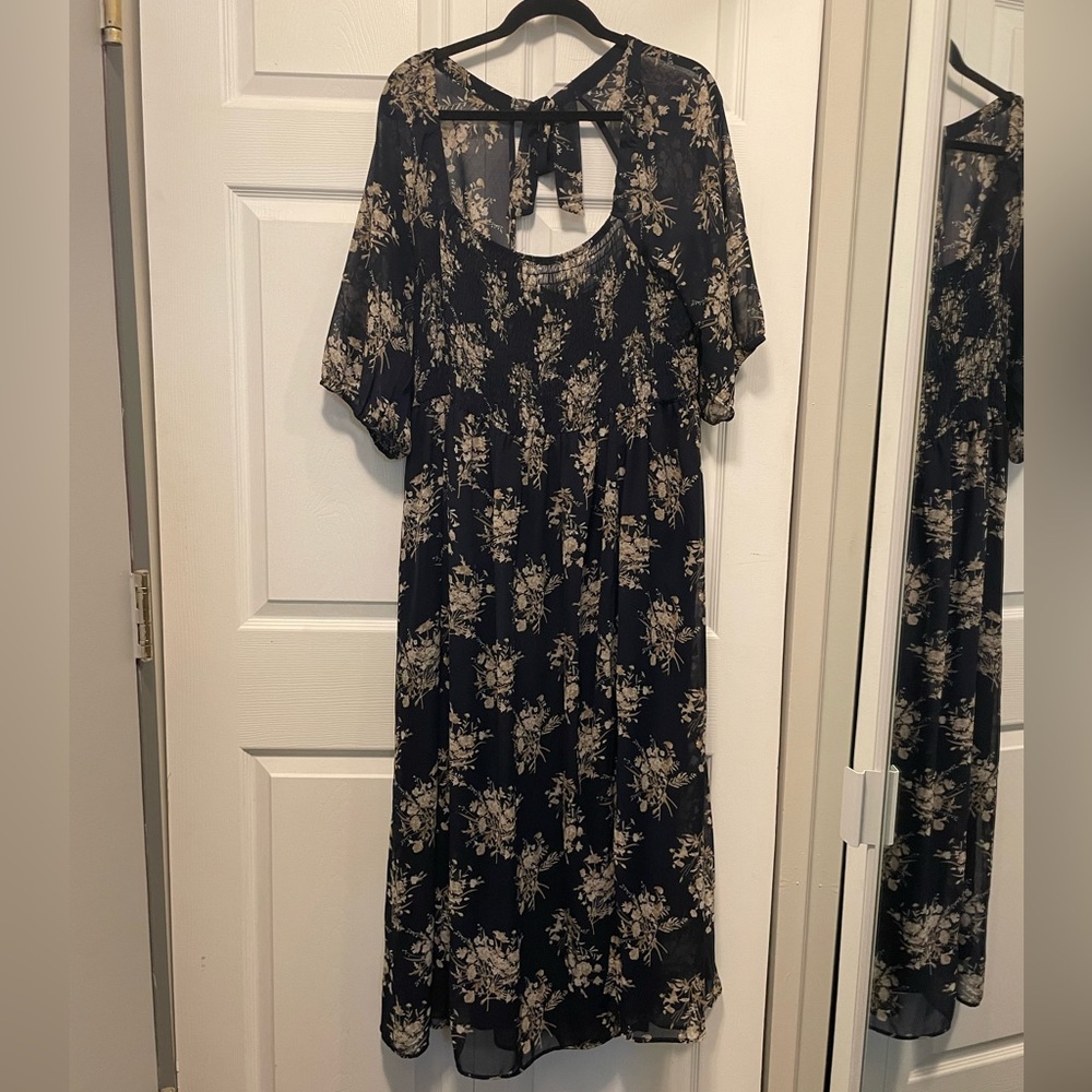 Nasty Gal blue floral dress
